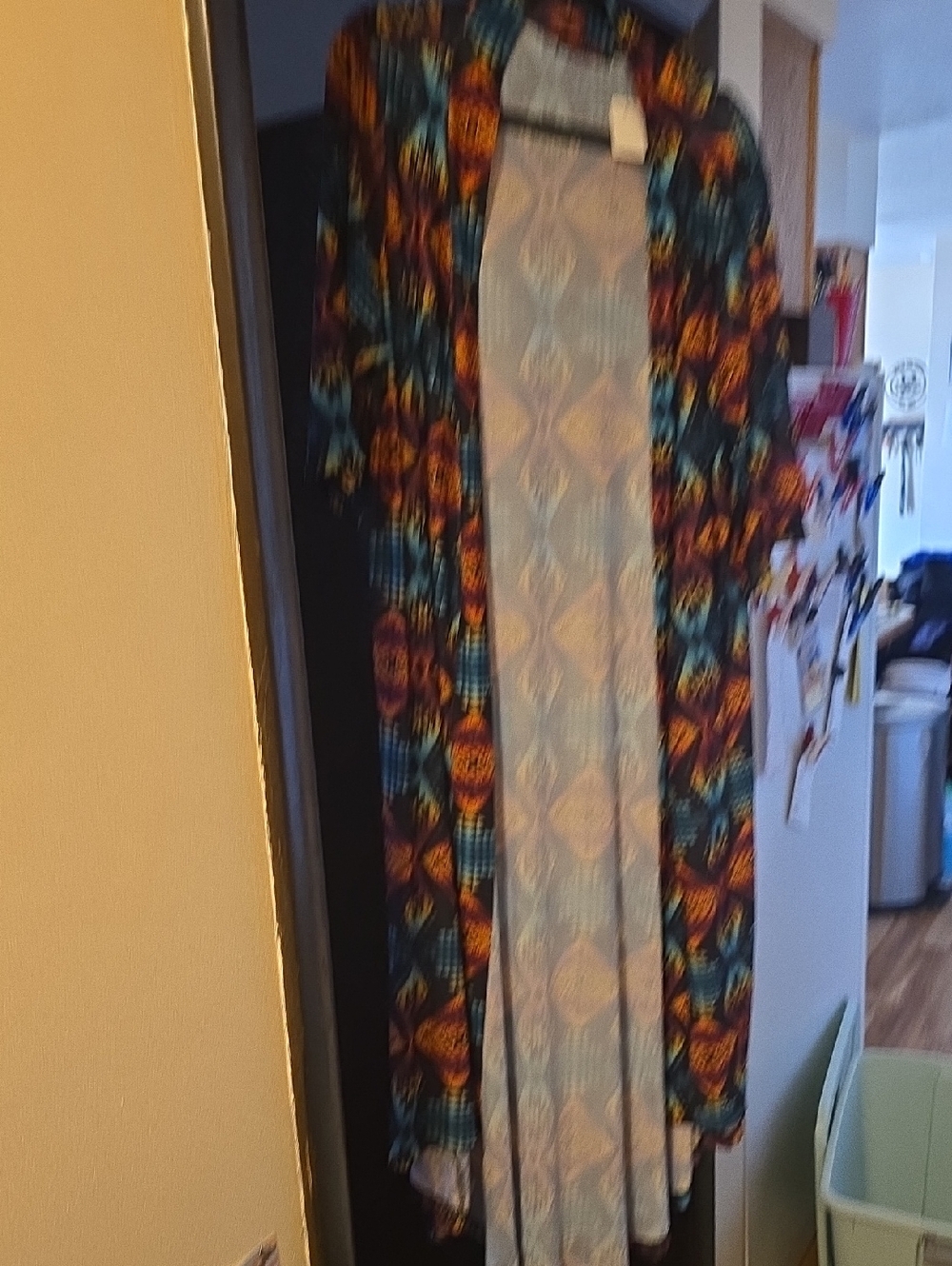 Crazy Train Teal and Orange Floral Open Front Cardigan